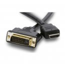 Adapterkabel HDMI / DVI-D  goldbeschichtete Kontakte 1,8m